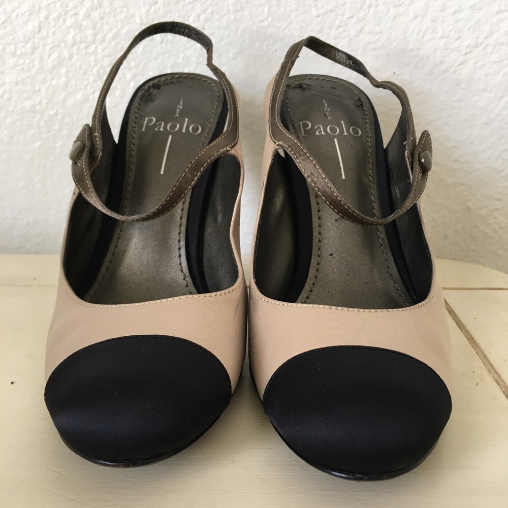 Linea Paolo black and silver heel.
